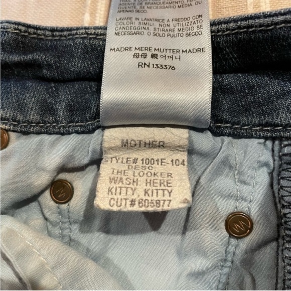 MOTHER The Looker Mid Rise Skinny Jeans in Here Kitty Kitty 25 - Picture 10 of 16